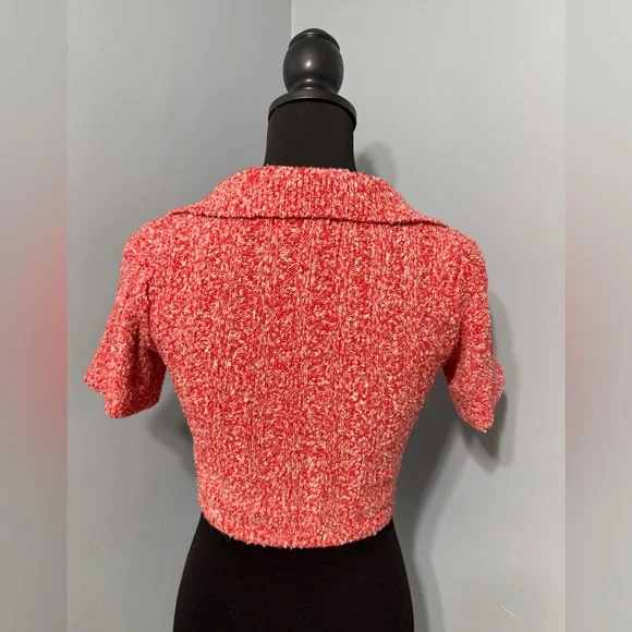 Urban Outfitters Knitted Collard Crop Top Women’s‎ Size Medium - Picture 3 of 8